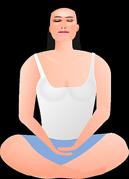 女士在冥想