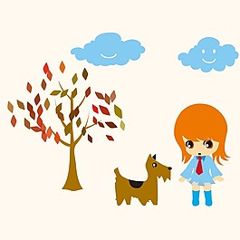 印花矢量圖 嬰童 簡單圖案 卡通人物 小女孩 免費素材