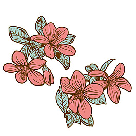 印花矢量圖 時(shí)尚休閑女裝 優(yōu)雅植物 毛衫印花 優(yōu)雅植物 免費(fèi)素材
