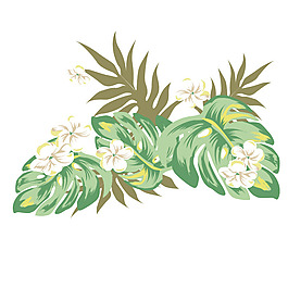 印花矢量圖 優(yōu)雅植物 毛衫印花 優(yōu)雅植物 花卉 免費素材