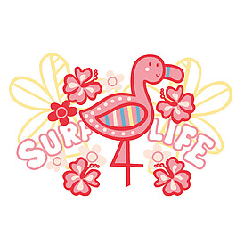 印花矢量圖 女童 可愛(ài)卡通 卡通動(dòng)物 鴨子 免費(fèi)素材