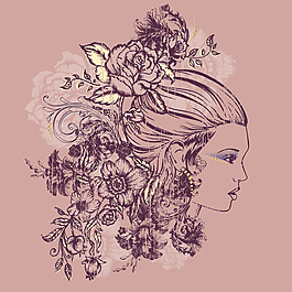 印花矢量圖 時(shí)尚休閑女裝 色彩 抽象 人物 免費(fèi)素材