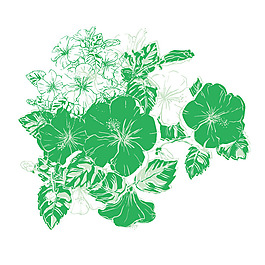印花矢量圖 成熟優(yōu)雅女裝 色彩 優(yōu)雅植物 免費(fèi)素材