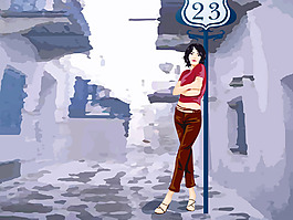 位圖 時尚休閑女裝 色彩 抽象 免費素材
