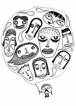 位圖 時尚休閑女裝 插畫 免費素材