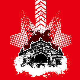 印花矢量图 风景建筑 建筑 休闲 免费素材