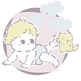 印花矢量圖 嬰童裝印花 卡通人物 嬰兒 免費素材