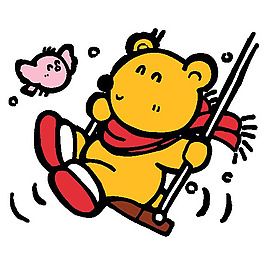 位圖 可愛(ài)卡通 卡通動(dòng)物 小熊 色彩 免費(fèi)素材