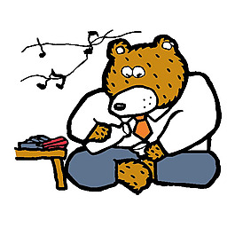 位图 动物 小熊 可爱卡通 色彩 免费素材