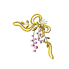 绣花 内衣绣花 色彩 黄色 粉红色 免费素材