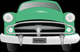 水藍(lán)色老爺車