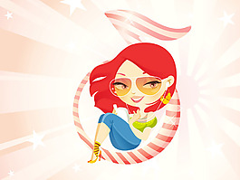位圖 抽象人物 插畫 美女 時尚 免費素材