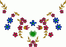 繡花 植物花卉 領(lǐng)邊繡花 繡花衣領(lǐng) 領(lǐng)圈 免費素材