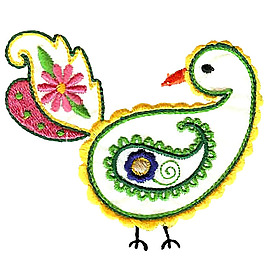 繡花 動(dòng)物 小雞 色彩 黃色 免費(fèi)素材
