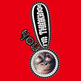 印花矢量圖 動(dòng)物 猩猩 色彩 黑白色 免費(fèi)素材