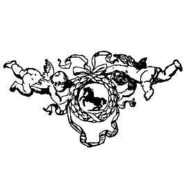 印花矢量圖 人物 天使 色彩 黑白色 免費素材