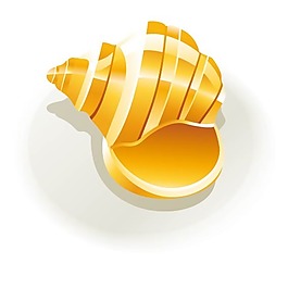 印花矢量圖 海螺 色彩 黃色 灰色 免費素材