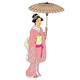 印花矢量圖 人物 女人 色彩 黑白色 免費素材