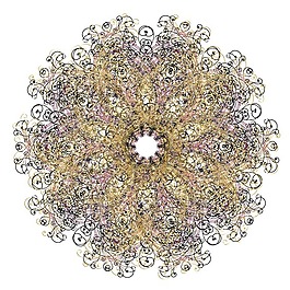 印花矢量圖 花卉 色彩 黃色 紫色 免費(fèi)素材