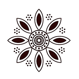 印花矢量圖 花紋花卉 色彩 棕色 花紋 免費素材