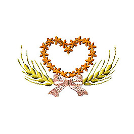 绣花 内衣绣花 色彩 黄色 粉红色 免费素材