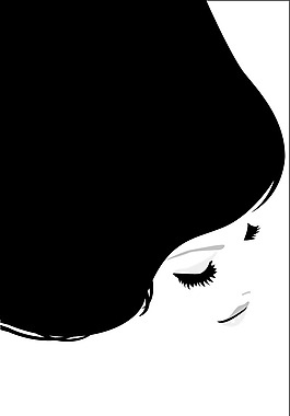 位圖 人物 女人 色彩 黑白色 免費素材