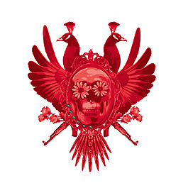 印花矢量圖 動物 鳥類 翅膀 色彩 免費(fèi)素材