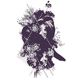 印花矢量圖 動(dòng)物 鳥(niǎo)類(lèi) 色彩 黑白色 免費(fèi)素材