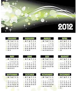 2012部分2圖像下載日歷模板