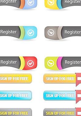 網頁標簽按鈕元素