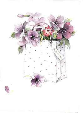 花卉水彩插畫