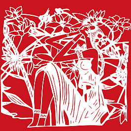 印花矢量圖 色彩 白色 紅色 花紋 免費(fèi)素材