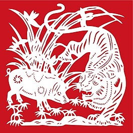 印花矢量圖 動(dòng)物 色彩 白色 紅色 免費(fèi)素材