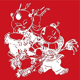 印花矢量圖 人物 色彩 白色 紅色 免費(fèi)素材