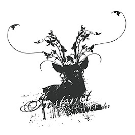 印花矢量圖 動物 抽象動物 色彩 黑白色 免費素材