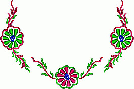 繡花 植物花卉 領(lǐng)邊繡花 繡花衣領(lǐng) 領(lǐng)圈 免費(fèi)素材