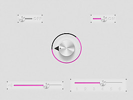 淡色音乐UIpsd素材