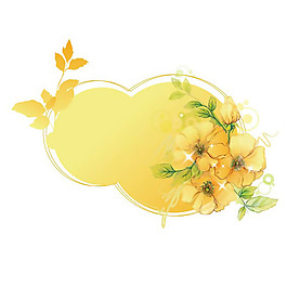 印花矢量圖 色彩花卉 黃色 免費(fèi)素材