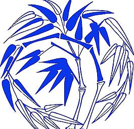 青花瓷圖案 竹子