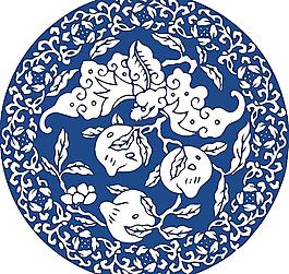 青花瓷圖案 石榴