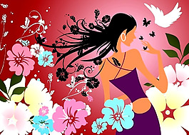 位圖 抽象 人物 女人 插畫(huà) 免費(fèi)素材