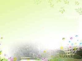 校園春色PPT模板