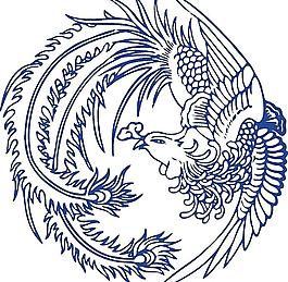 青花瓷圖案 鳳紋