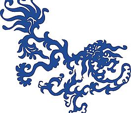 青花瓷图案 麒麟纹