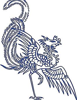 青花瓷圖案 鳳紋