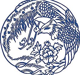 青花瓷圖案 鳳紋