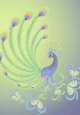 孔雀矢量素材