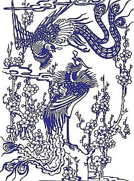 青花瓷圖案 鳳紋