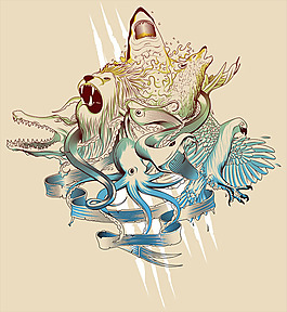 位圖 動(dòng)物 色彩 灰色 藍(lán)色 免費(fèi)素材