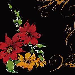 印花矢量圖 花卉 色彩 花色 綠色 免費(fèi)素材